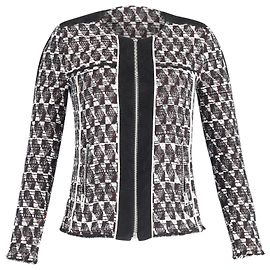 Giacca in tweed Iro Kamber in cotone bianco e nero Nero