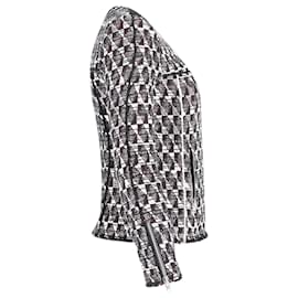 Iro-Jaqueta Iro Kamber Tweed em algodão preto e branco-Preto