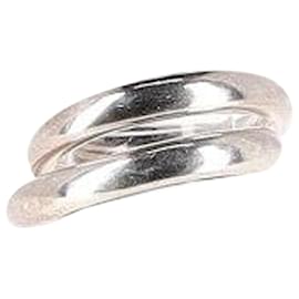 Hermès-Hermès Verupper-Ring aus Silbermetall-Silber,Metallisch