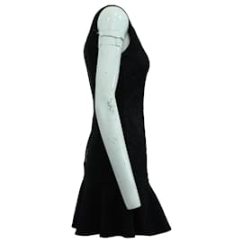 Sandro-Sandro Paris Ärmelloses schwarzes Kleid mit Spitzendetails aus schwarzem Polyester-Schwarz