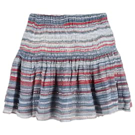 Isabel Marant-Isabel Marant Striped Mini Skirt in Multicolor Silk-Blue