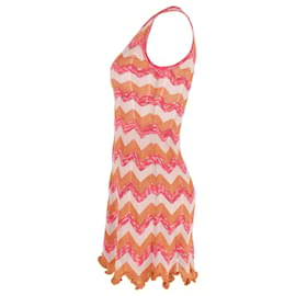 Missoni-Missoni Zig-Zag Knit Mini Dress in Multicolor Cotton Blend-Other,Python print