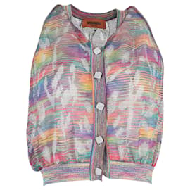 Missoni-Missoni Metallic Buttoned Sleeveless Top in Multicolor Cotton-Multiple colors