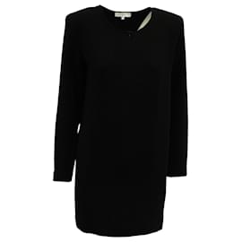 Iro-IRO Long Sleeve Shift Dress in Black Polyester-Black