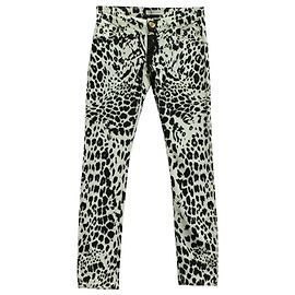 Vaqueros de mezclilla con estampado animal Pierre Balmain de algodón blanco y negro Otro
