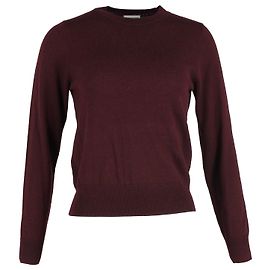 Strickpullover von Dries Van Noten aus burgunderfarbener Merinowolle Rot Bordeaux