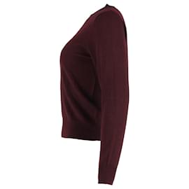 Dries Van Noten-Dries Van Noten Knit Sweater in Burgundy Merino Wool-Dark red