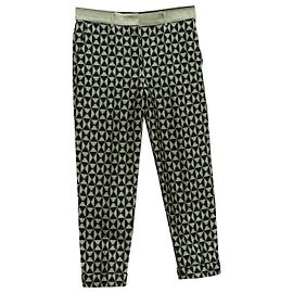 Haider Ackermann Leggings Slim Cut Estampadas em Algodão Preto e Branco Outro Impressão em python