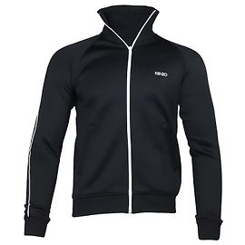 Kenzo Black Logo Trainingsjacke aus schwarzem Polyamid Schwarz