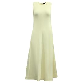 Proenza Schouler-Proenza Schouler Sleeveless Ribbon Detail Dress in Cream Wool-White,Cream