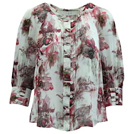 Iro-Iro Floral Print Blouse in Multicolor Viscose-Other,Python print