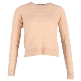 Texturierter Pullover von Theory aus nude Kaschmir Braun Fleisch