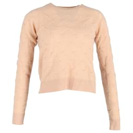 Max Mara-Max Mara Textured Sweater in Nude Cashmere-Brown,Flesh
