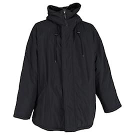 Balenciaga-Balenciaga Hooded Jacket in Black Polyester-Black