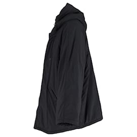Balenciaga-Balenciaga Hooded Jacket in Black Polyester-Black