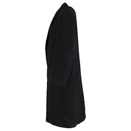 Balenciaga-Cappotto lungo Balenciaga in lana nera-Nero