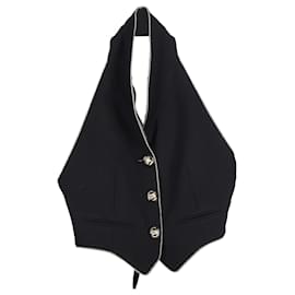 Etro-Etro Waistcoat in Black Polyester-Black