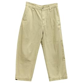 Marc Jacobs-Marc Jacobs Stripe Pants in Beige Cotton-Brown,Beige