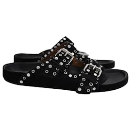 Isabel Marant-Sandalias con tachuelas en ante negro Lennyo de Isabel Marant-Negro