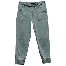 J Brand-J Brand Arkin Cropped Jeans aus hellblauer Baumwolle-Blau,Hellblau