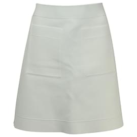Sandro-Sandro Paris  Elanna Ponte Mini Skirt in White Viscose-White