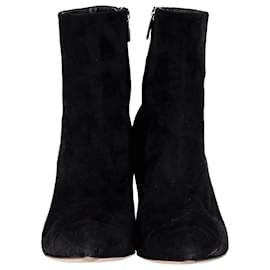 Gianvito Rossi-Gianvito Rossi Pointed-Toe Ankle Boots in Black Suede-Black