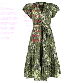 Ulla Johnson-Ulla Johnson Printed Ottilie Dress in Brown Cotton-Brown