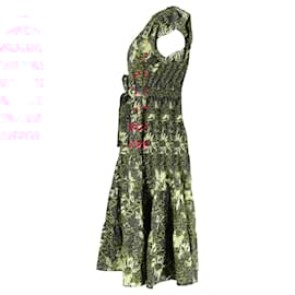 Ulla Johnson-Ulla Johnson Printed Ottilie Dress in Brown Cotton-Brown