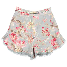 Zimmermann-Pantalones cortos de lino con estampado floral Mercer Flutter Frill de Zimmermann-Otro