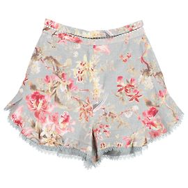 Zimmermann Mercer Flutter Frill Short aus Leinen mit Blumenmuster Andere