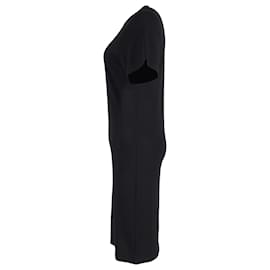 Stella Mc Cartney-Vestido estilo camiseta Stella McCartney de algodón negro-Negro