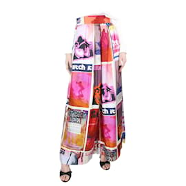Zimmermann-Pantaloni con stampa all-over in seta multicolor - taglia UK 10-Multicolore