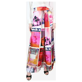 Zimmermann-Mehrfarbige Hose aus Seide mit Allover-Print – Größe UK 10-Mehrfarben