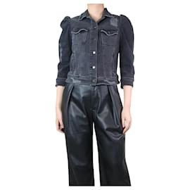 Autre Marque-Jaqueta jeans desgastada cinza escuro - tamanho M-Cinza
