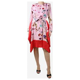 Stella Mc Cartney-Rosa bedrucktes Seidenkleid – Größe UK 8-Pink
