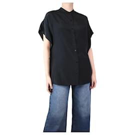 Diane Von Furstenberg-Camisa oversized de seda preta - tamanho XS-Preto