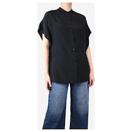 Diane Von Furstenberg-Camisa de seda negra oversize - talla XS-Negro