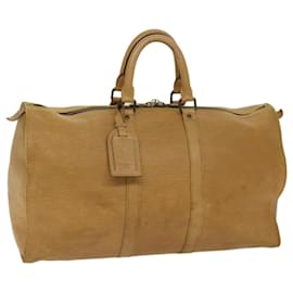 Louis Vuitton-Louis Vuitton Epi Keepall 45 Bolso Boston Beige M42976 Bases de autenticación de LV12414-Beige