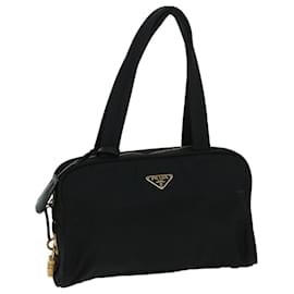 Prada-PRADA Hand Bag Nylon Black Auth bs12409-Black