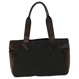 Gucci-Borsa a mano in tela GUCCI GG Marrone 73983 Auth FM3264-Marrone