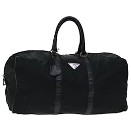 Prada-PRADA Boston Bag Nylon Black Auth bs12027-Black