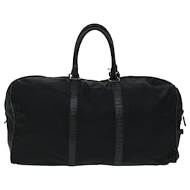 Prada-PRADA Boston Bag Nylon Black Auth bs12027-Black