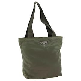 Prada-PRADA Tote Bag Nylon Khaki Auth yk10780-Khaki