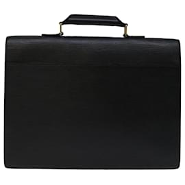 Louis Vuitton-LOUIS VUITTON Epi Serviette Conseiller Briefcase Black M54422 LV Auth 67019-Black