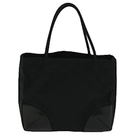 Prada-PRADA Hand Bag Nylon Black Auth 66842-Black