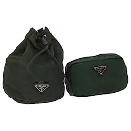 Prada-Prada pouch nylon 2Set Green Auth bs12307-Green