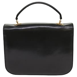 Céline-CELINE Shoulder Bag Leather Black Auth 67274-Black