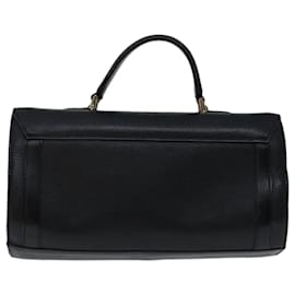 Autre Marque-Burberrys Hand Bag Leather Black Auth yk10929-Black