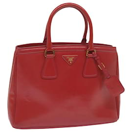 Prada-PRADA Hand Bag Leather Red Auth bs12371-Red
