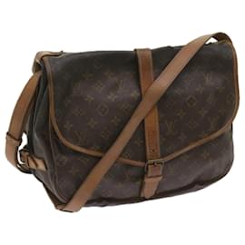 Louis Vuitton-Louis Vuitton Monograma Saumur 35 Bolsa de ombro M42254 Autenticação de LV 66289-Monograma